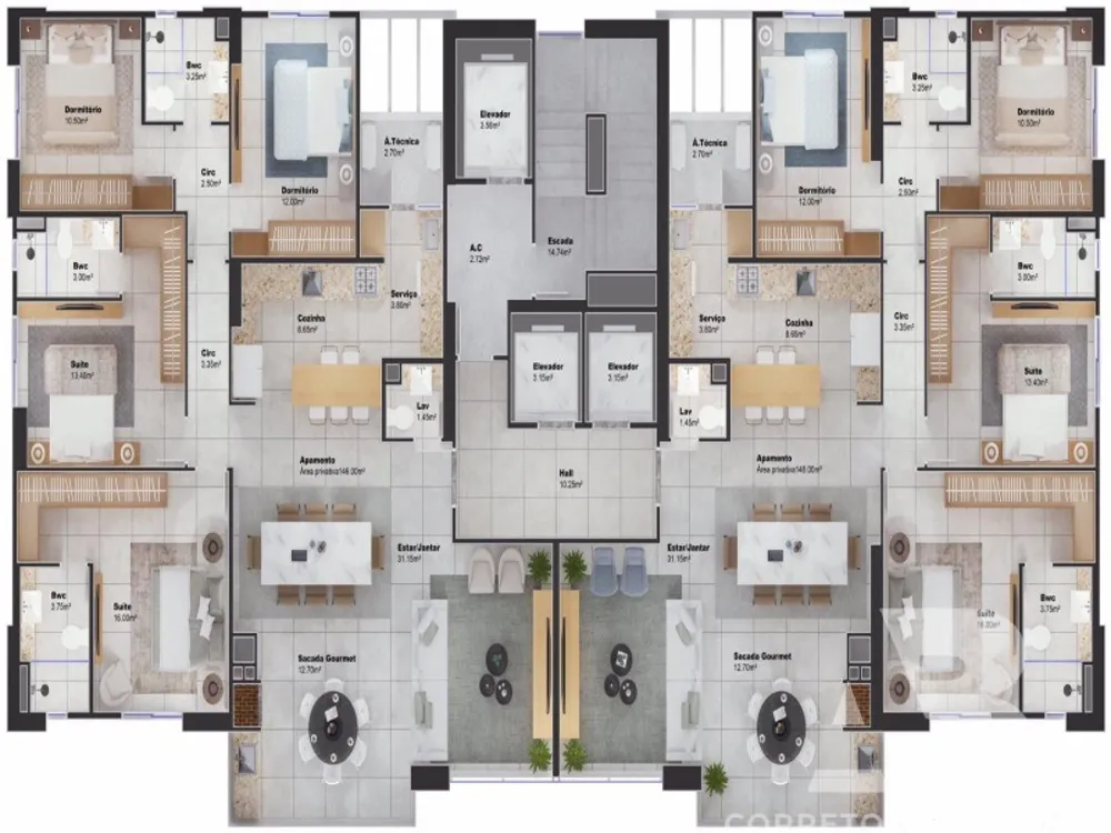 Apartamento, 4 quartos, 146 m² - Foto 15