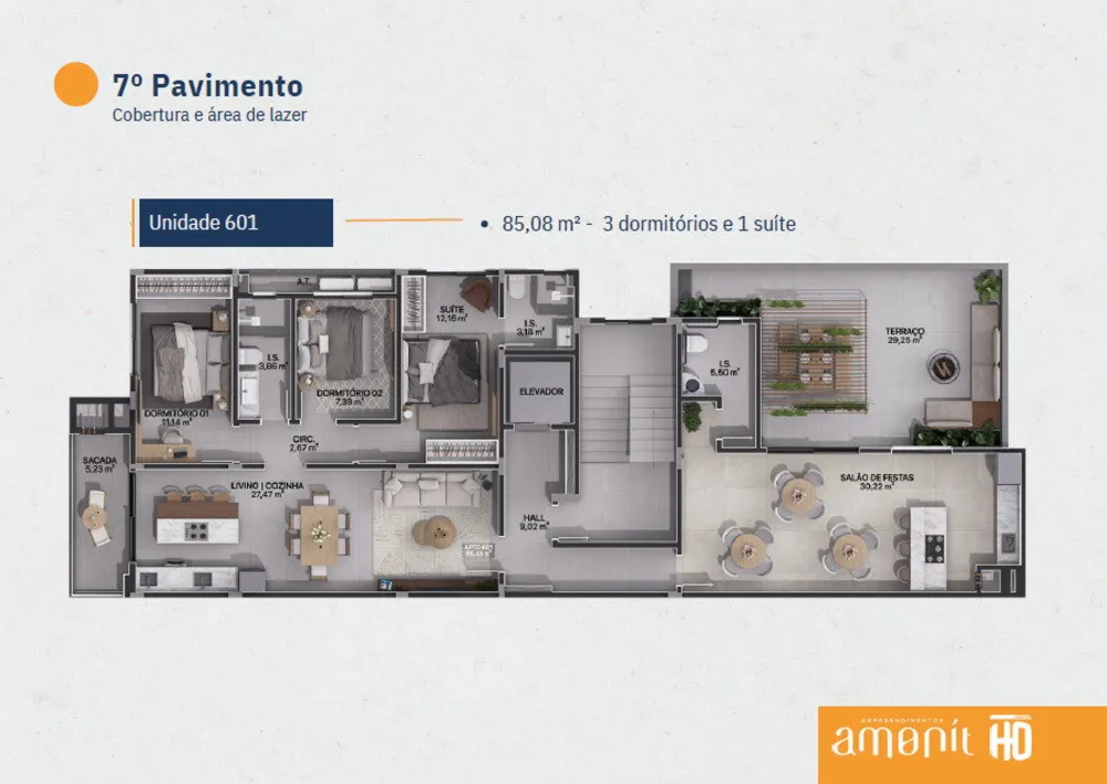 Apartamento, 1 quarto, 70 m² - Foto 7