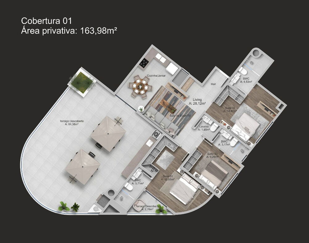Apartamento, 3 quartos, 166 m² - Foto 7
