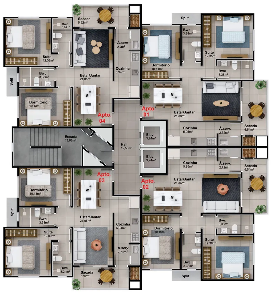 Apartamento, 2 quartos, 76 m² - Foto 11
