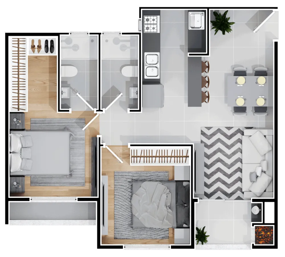 Apartamento, 2 quartos, 68 m² - Foto 15