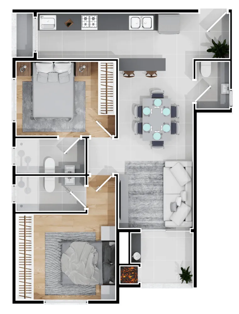 Apartamento, 2 quartos, 68 m² - Foto 14