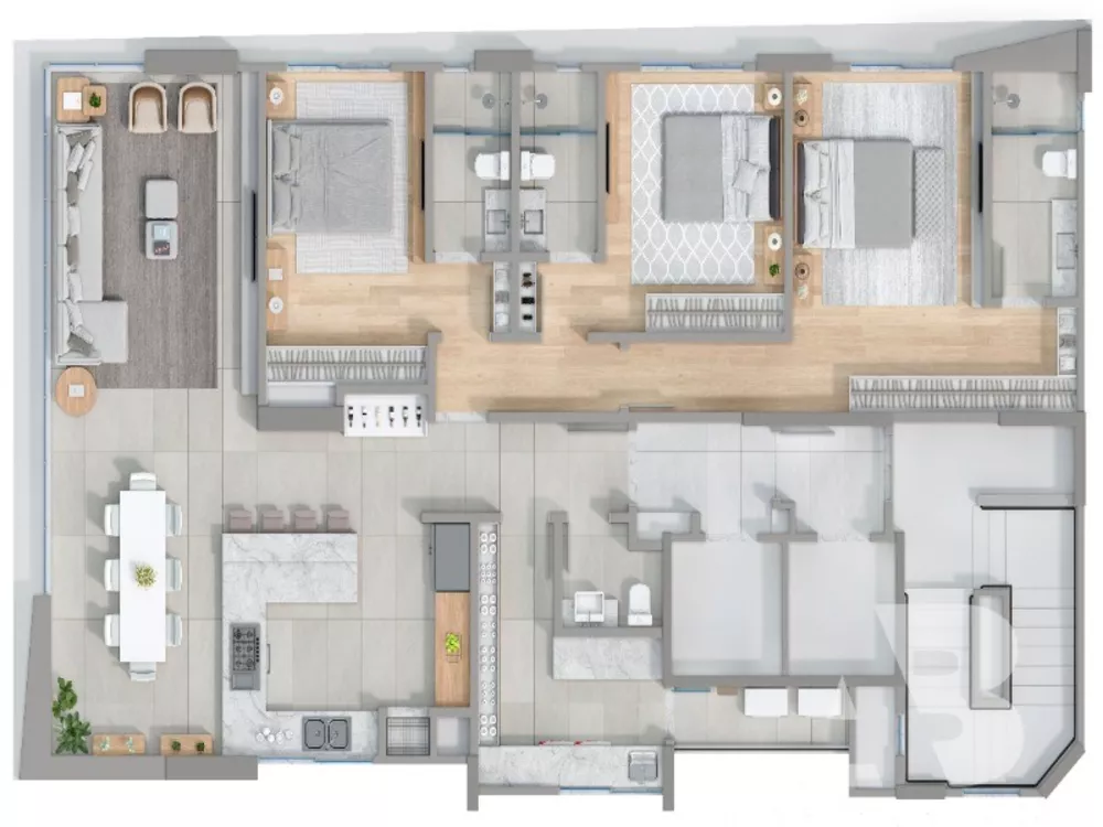 Apartamento, 3 quartos, 150 m² - Foto 1