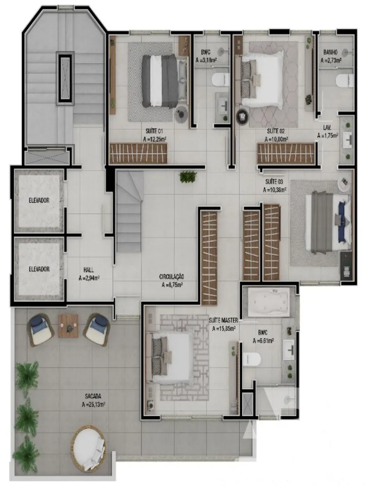 Cobertura, 4 quartos, 212 m² - Foto 10