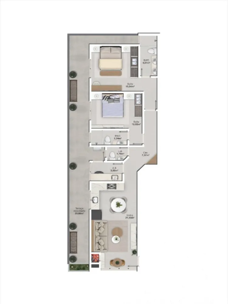 Apartamento, 2 quartos, 109 m² - Foto 4