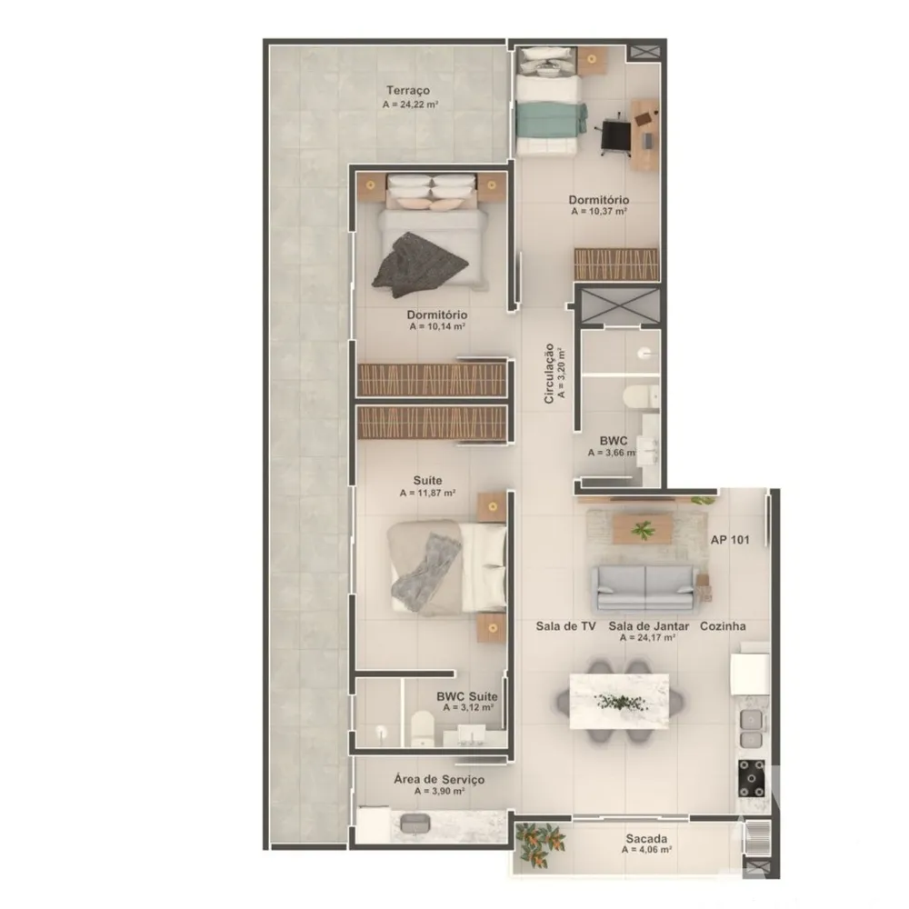 Apartamento, 3 quartos - Foto 8
