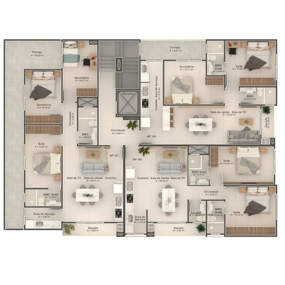 Apartamento, 3 quartos - Foto 14