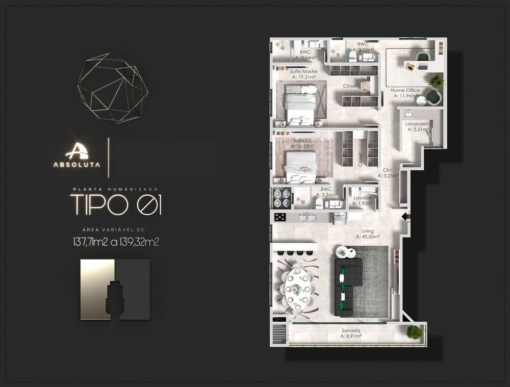 Apartamento, 3 quartos, 334 m² - Foto 2