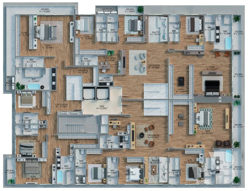 Cobertura, 4 quartos, 453 m² - Foto 12