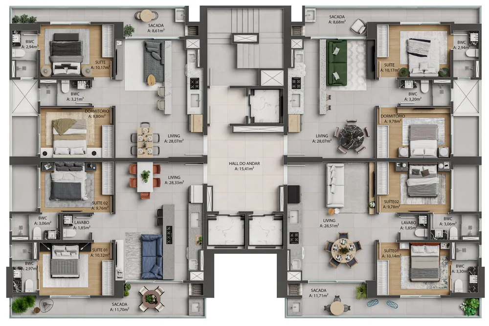 Apartamento, 2 quartos, 77 m² - Foto 26