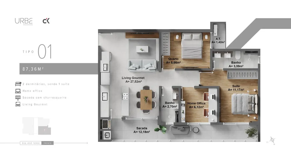 Apartamento, 1 quarto, 68 m² - Foto 11