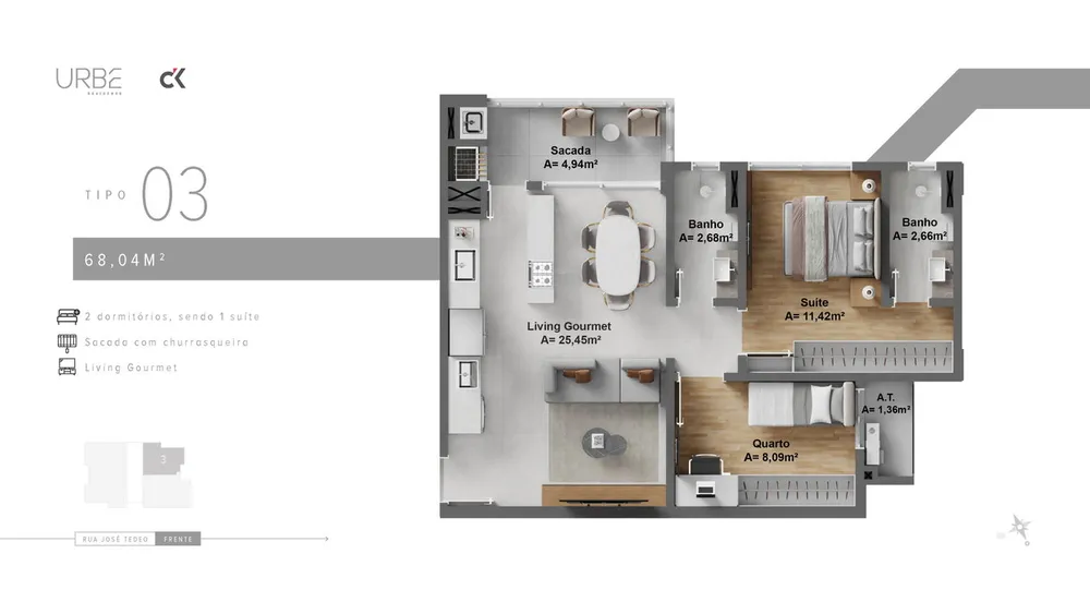 Apartamento, 1 quarto, 68 m² - Foto 12