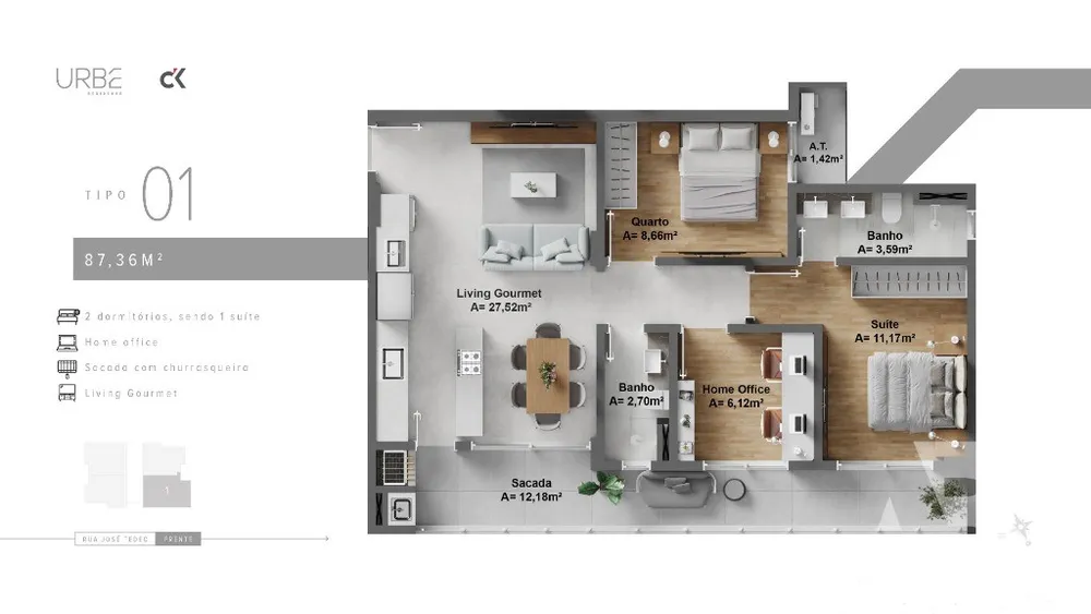 Apartamento, 2 quartos, 87 m² - Foto 6