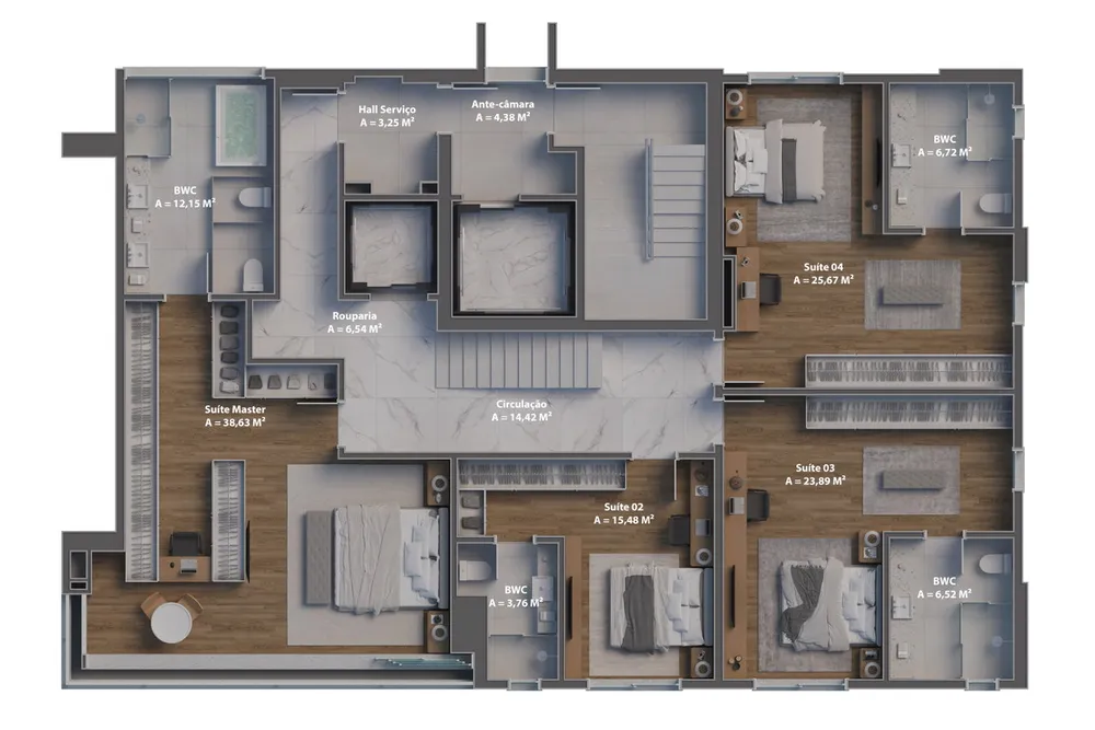 Cobertura, 4 quartos, 381 m² - Foto 14