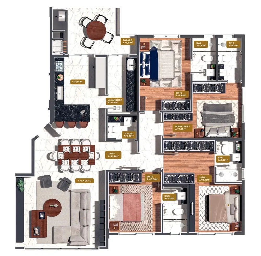 Apartamento, 5 quartos, 291 m² - Foto 12
