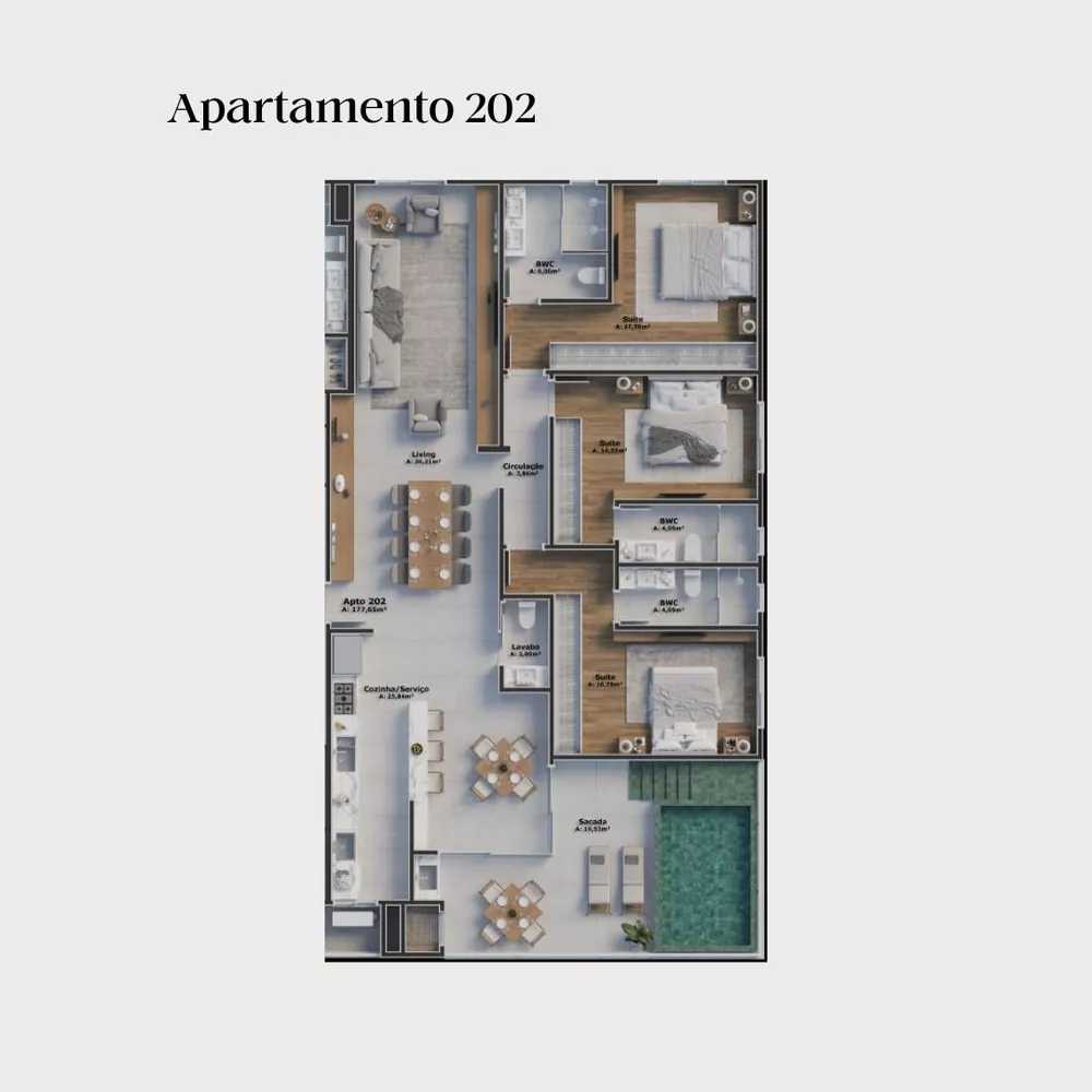 Apartamento, 4 quartos, 232 m² - Foto 1