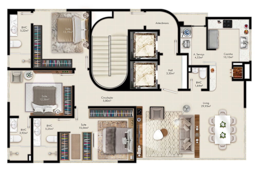 Apartamento, 3 quartos, 210 m² - Foto 6