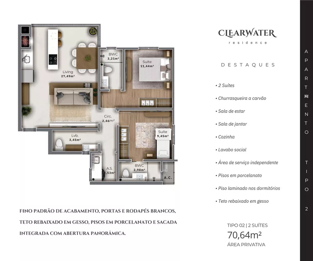 Apartamento à venda com 2 quartos, 70m² - Foto 14