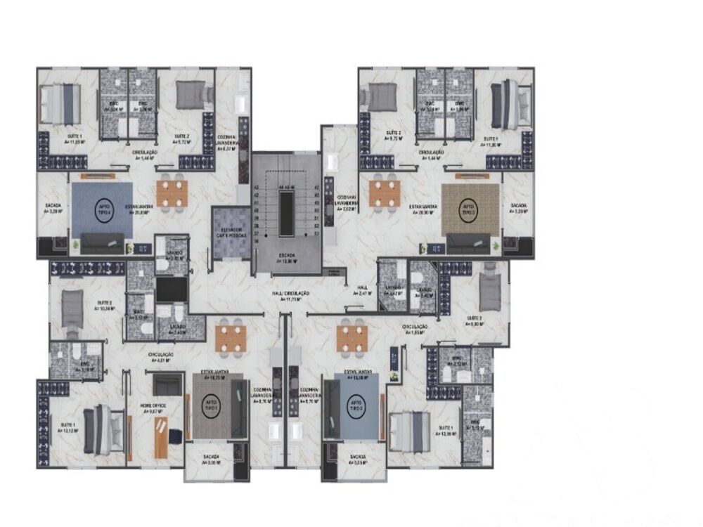 Apartamento, 2 quartos, 69 m² - Foto 1