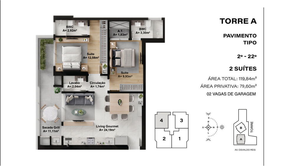 Apartamento, 2 quartos, 79 m² - Foto 7