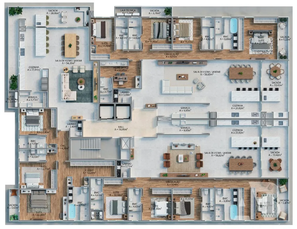 Apartamento, 3 quartos, 219 m² - Foto 12
