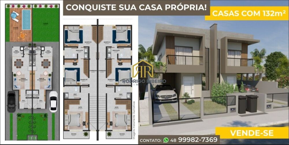 Casa, 3 quartos, 132 m² - Foto 2
