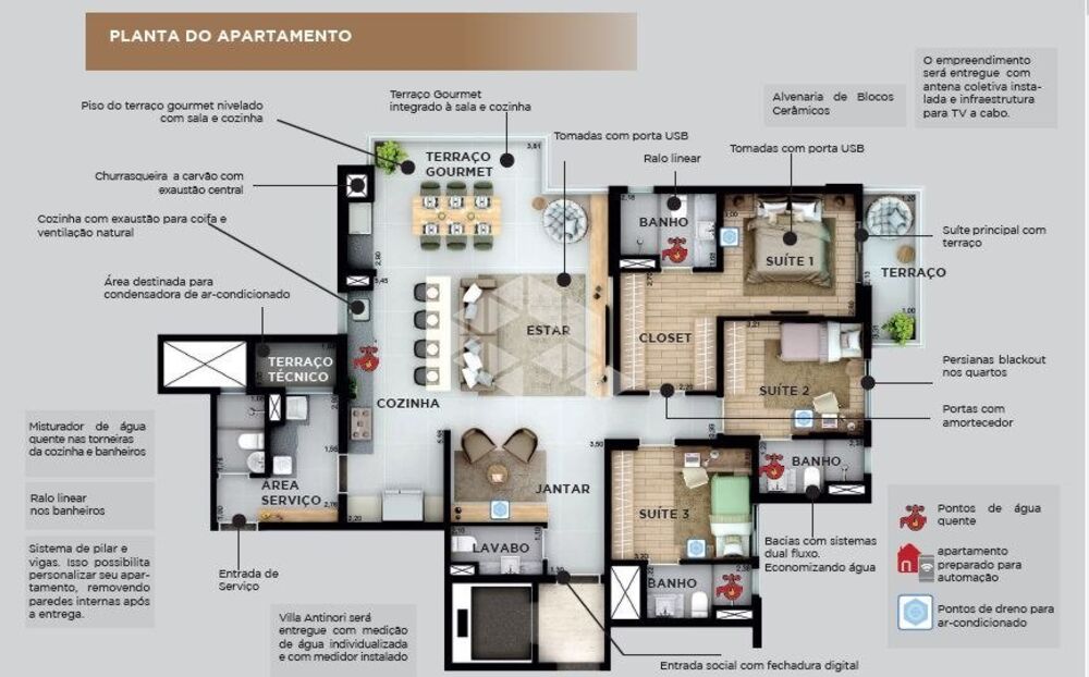 Apartamento, 3 quartos, 122 m² - Foto 1