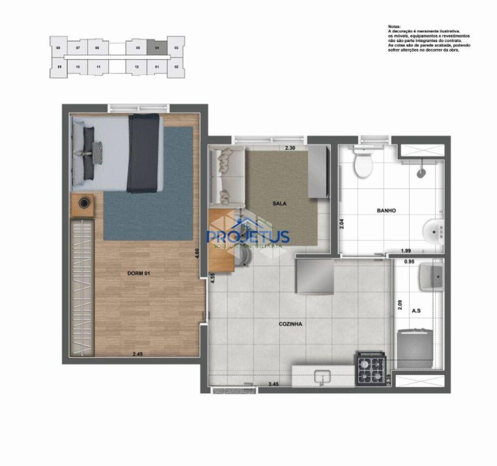 Apartamento, 1 quarto - Foto 6