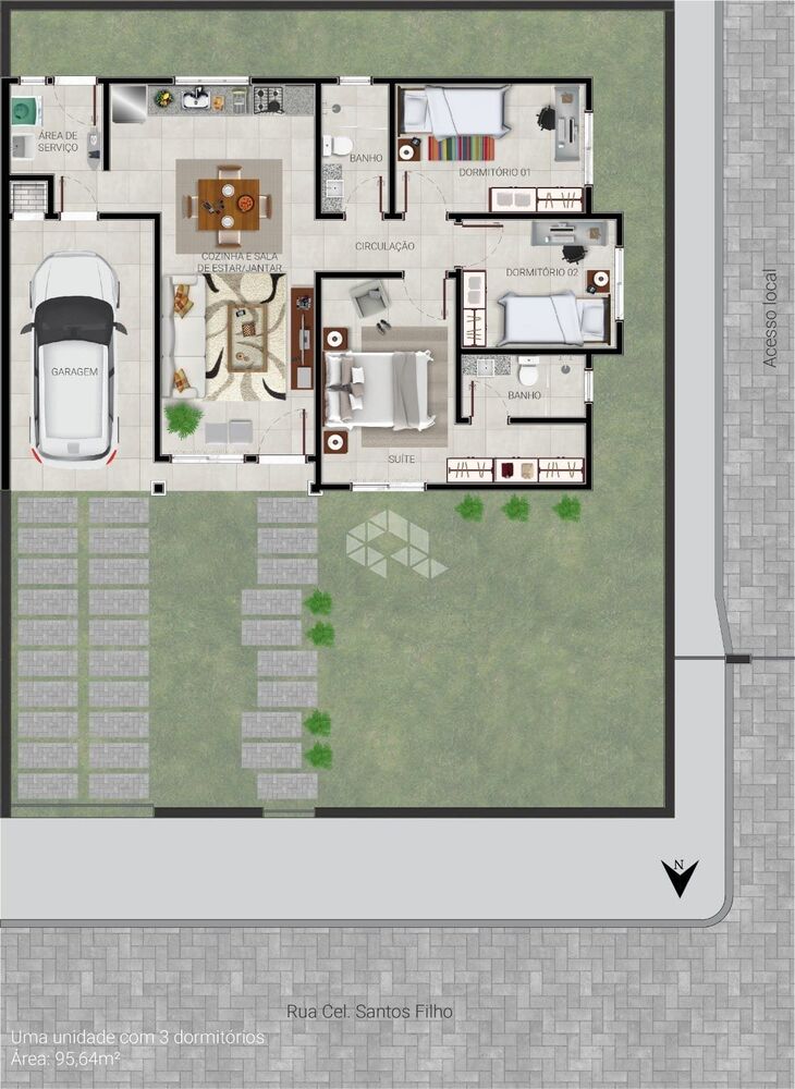 Casa, 2 quartos, 74 m² - Foto 7