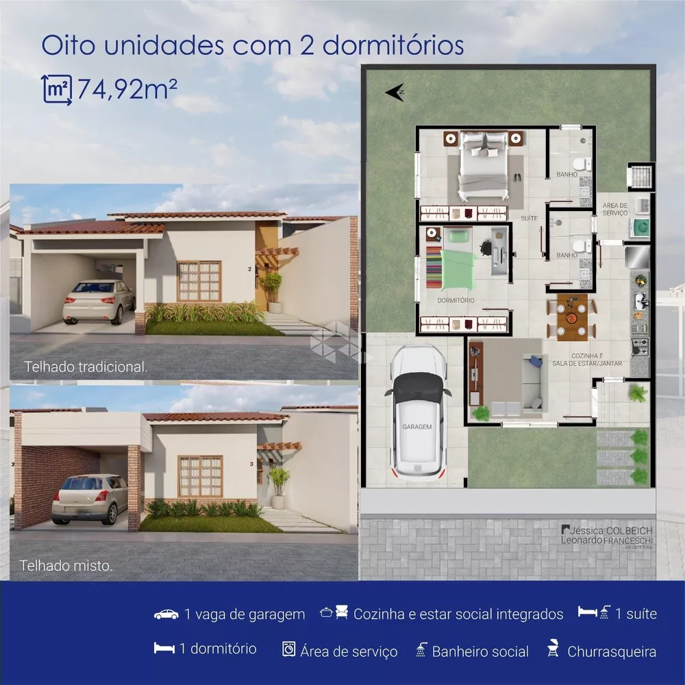 Casa, 2 quartos, 74 m² - Foto 9