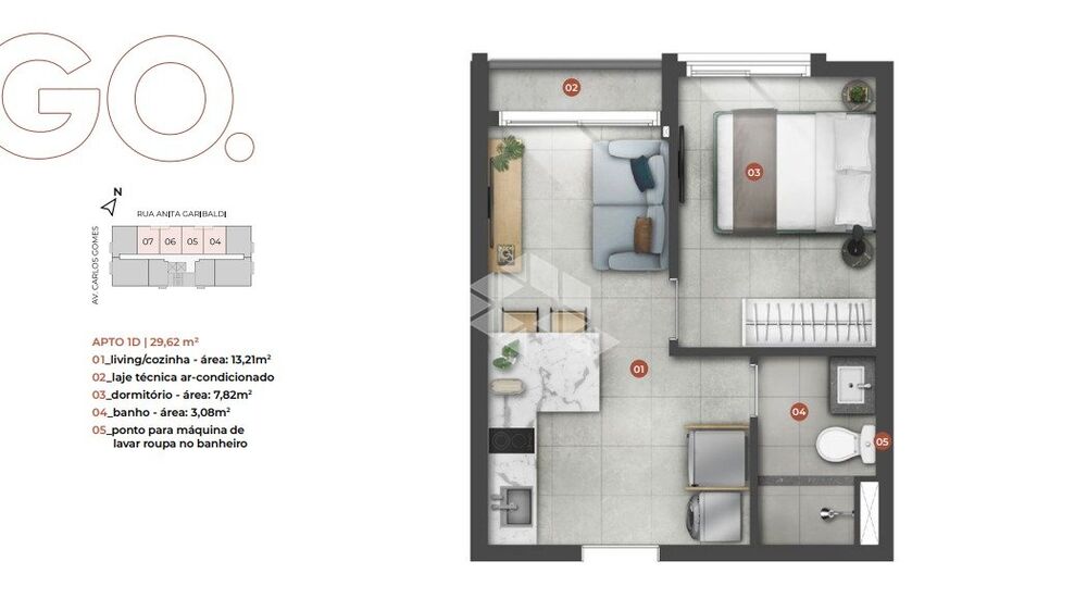 Apartamento, 1 quarto, 29 m² - Foto 3