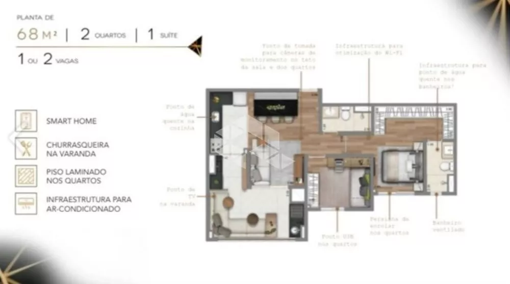 Apartamento, 2 quartos, 68 m² - Foto 8
