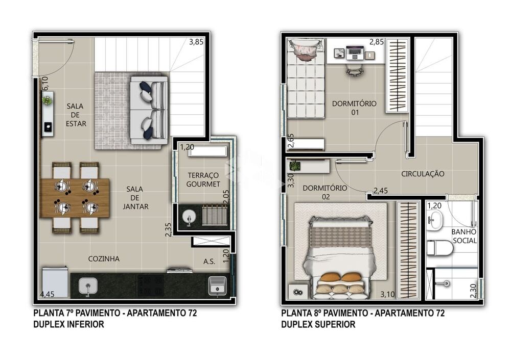 Apartamento, 2 quartos, 49 m² - Foto 11