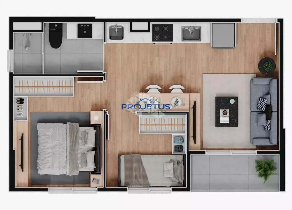 Apartamento, 1 quarto, 21 m² - Foto 4