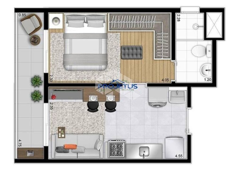 Apartamento, 1 quarto, 38 m² - Foto 1