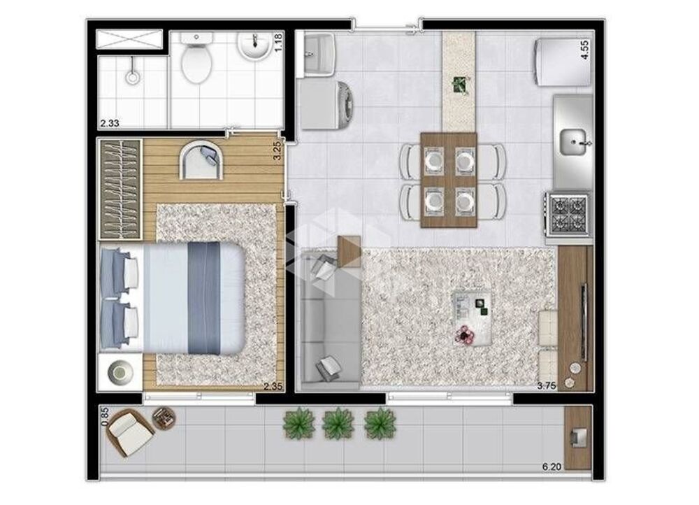 Apartamento, 1 quarto, 38 m² - Foto 8