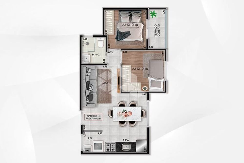 Apartamento, 2 quartos, 31 m² - Foto 2
