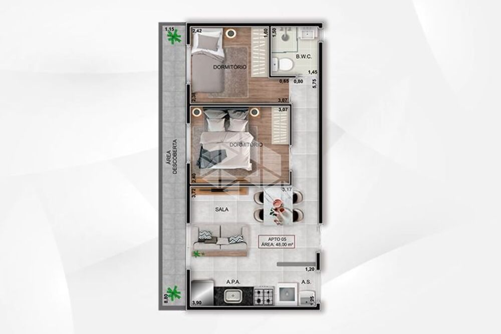 Apartamento, 2 quartos, 31 m² - Foto 4