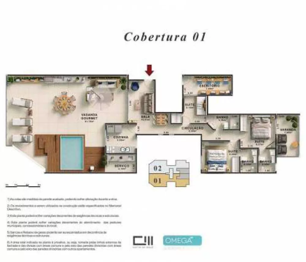 Cobertura, 3 quartos, 187 m² - Foto 4