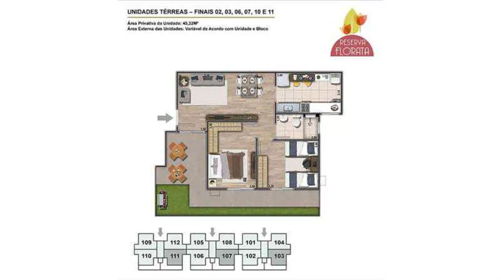Apartamento, 2 quartos, 45 m² - Foto 3