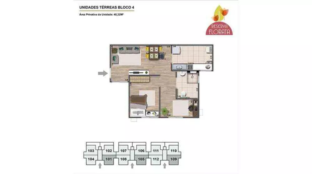 Apartamento, 2 quartos, 45 m² - Foto 5