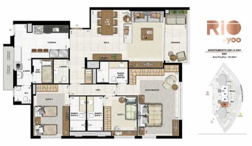 Apartamento, 3 quartos - Foto 1