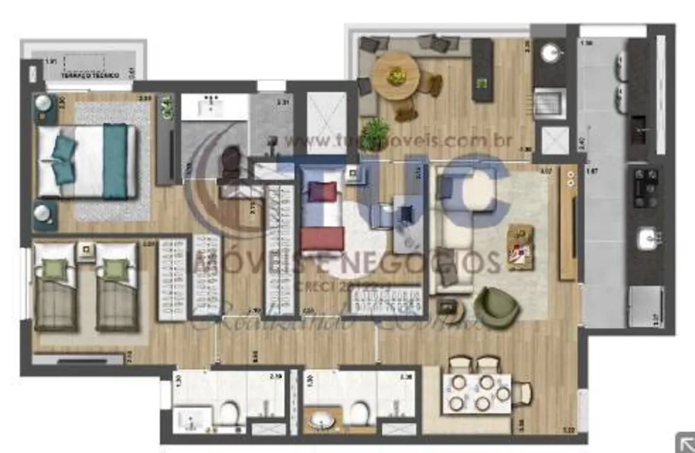 Apartamento, 3 quartos, 98 m² - Foto 11