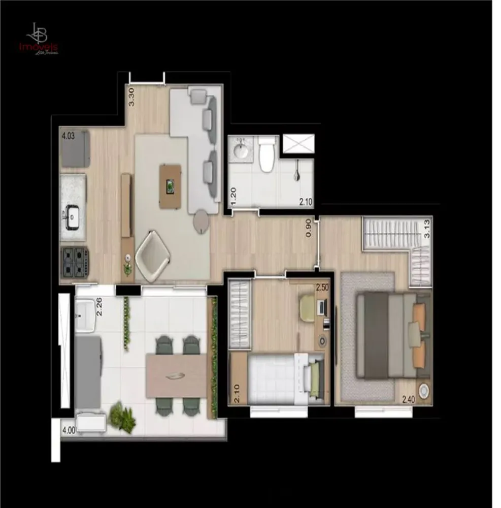 Apartamento, 2 quartos, 50 m² - Foto 1