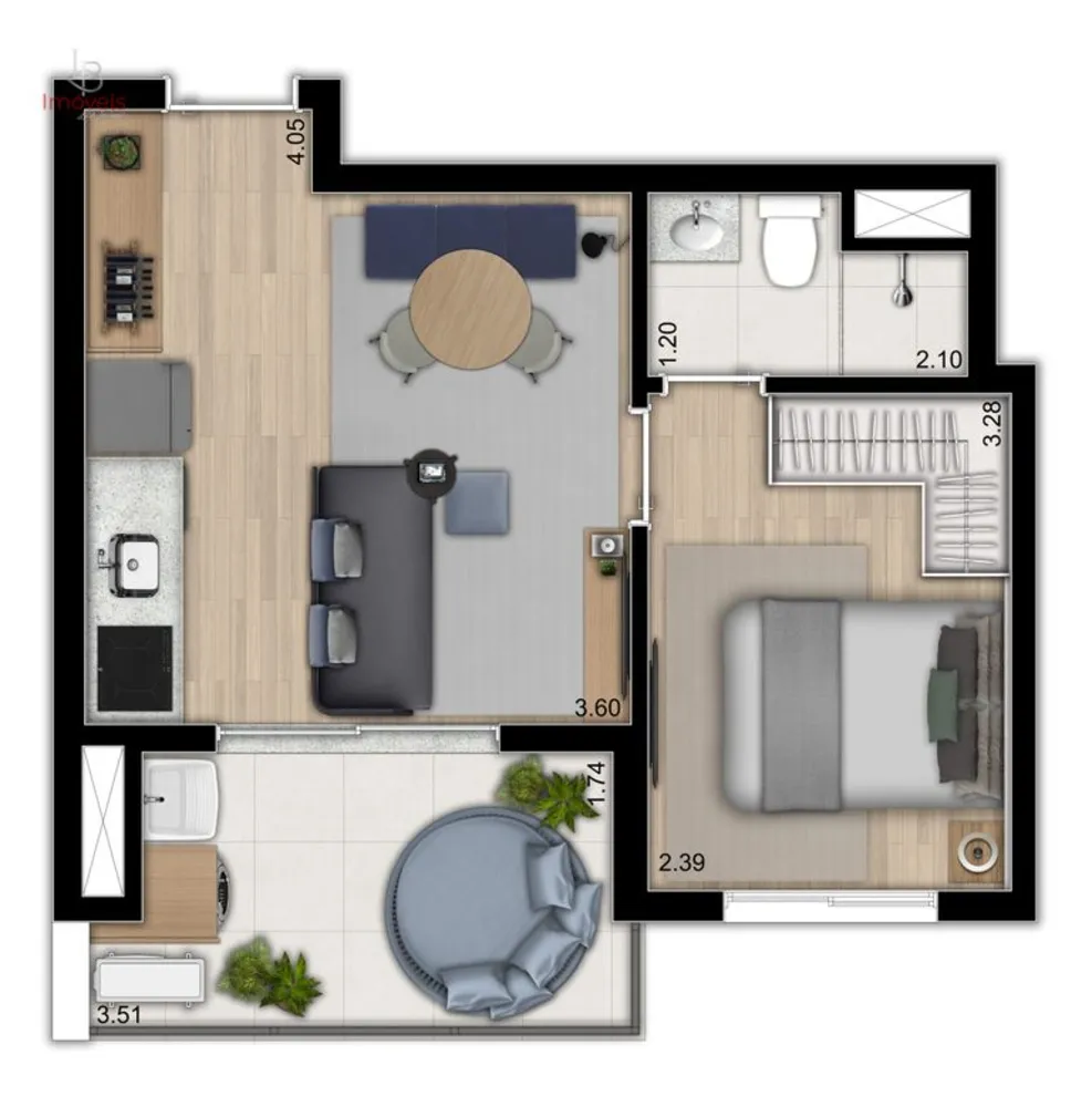 Apartamento, 2 quartos, 50 m² - Foto 3