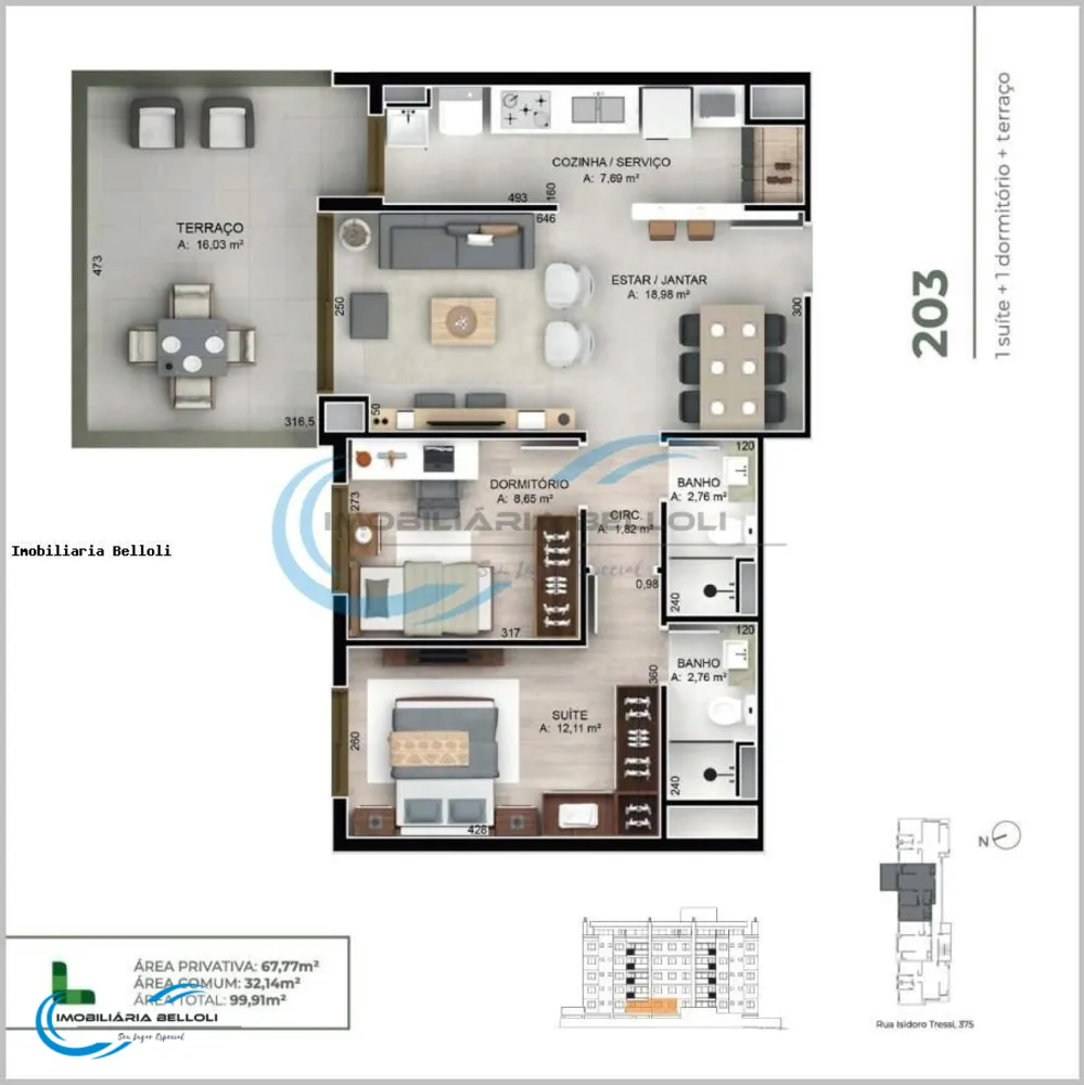 Apartamento, 1 quarto, 68 m² - Foto 8