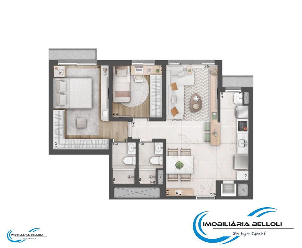 Apartamento, 2 quartos, 66 m² - Foto 6