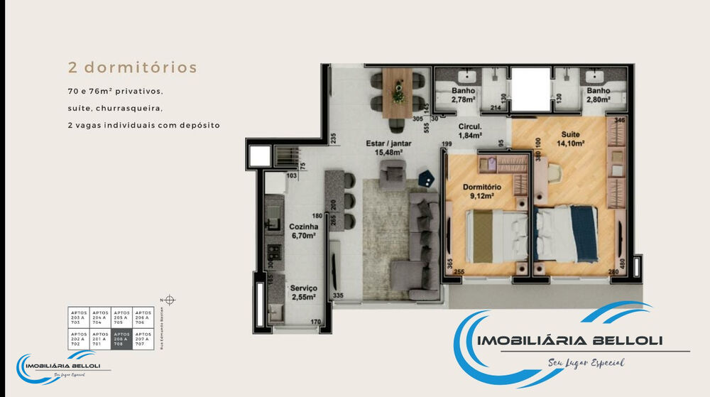 Apartamento, 2 quartos, 78 m² - Foto 7