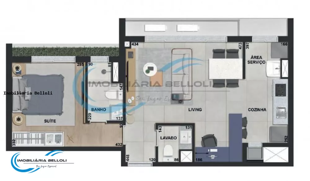 Apartamento, 1 quarto, 56 m² - Foto 8