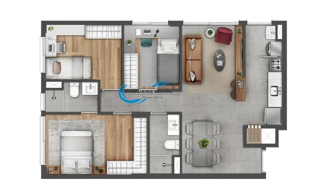Apartamento, 3 quartos, 70 m² - Foto 7